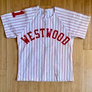 VTG 70s Russell Athletic Westwood Redhawks Baseball Game Jersey No. 1 Adult S
